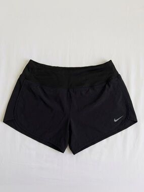 Nike DRI-Fit Black Mid-Rise Athletic Running Shorts